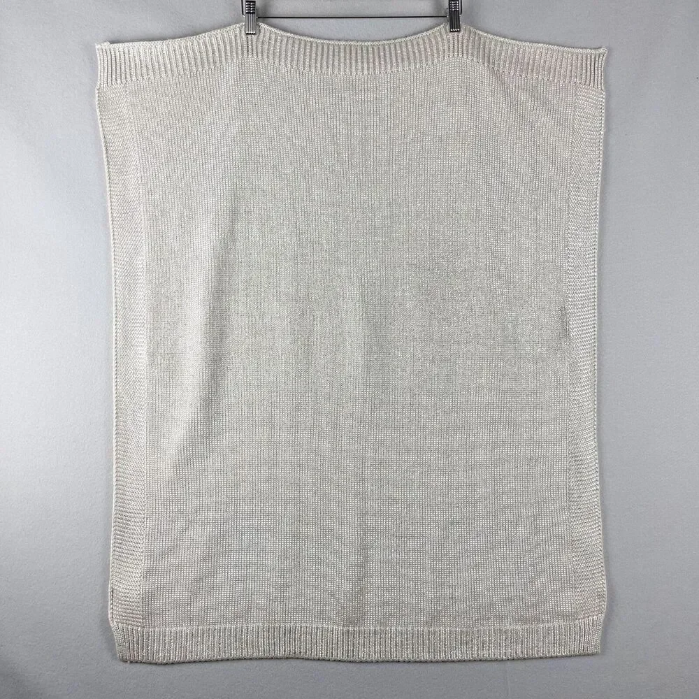 Pottery Barn Emily & Meritt Liquid Gold Baby Blanket 30x37 Metallic